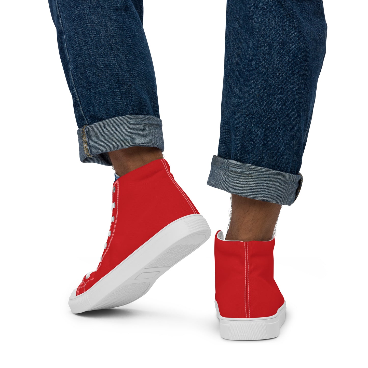 Men's High Top Red Shoe Amerikia